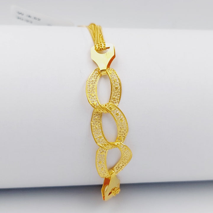 21K Fancy Bracelet Made of 21K Yellow Gold by Saeed Jewelry-26452