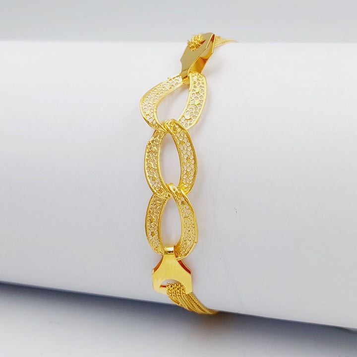 21K Fancy Bracelet Made of 21K Yellow Gold by Saeed Jewelry-26452