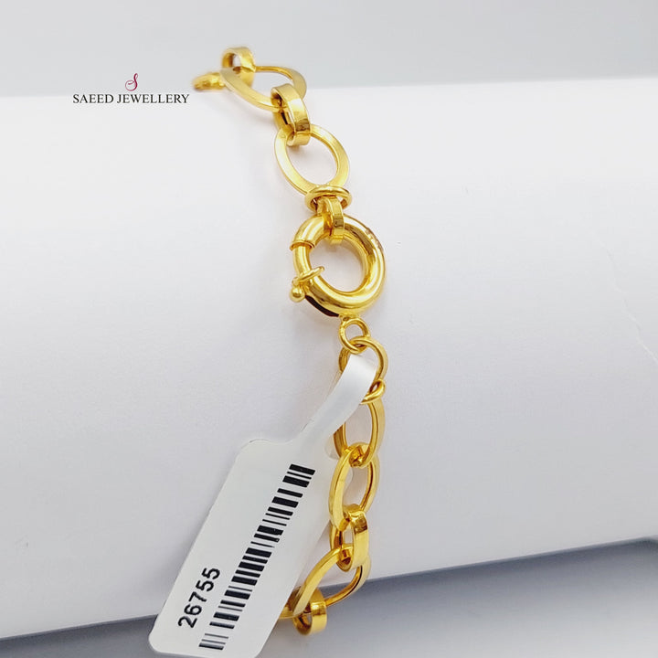 21K Gold Fancy Bracelet by Saeed Jewelry - Image 3