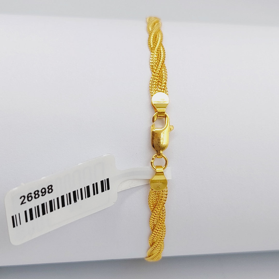 21K Gold Fancy Bracelet by Saeed Jewelry - Image 3