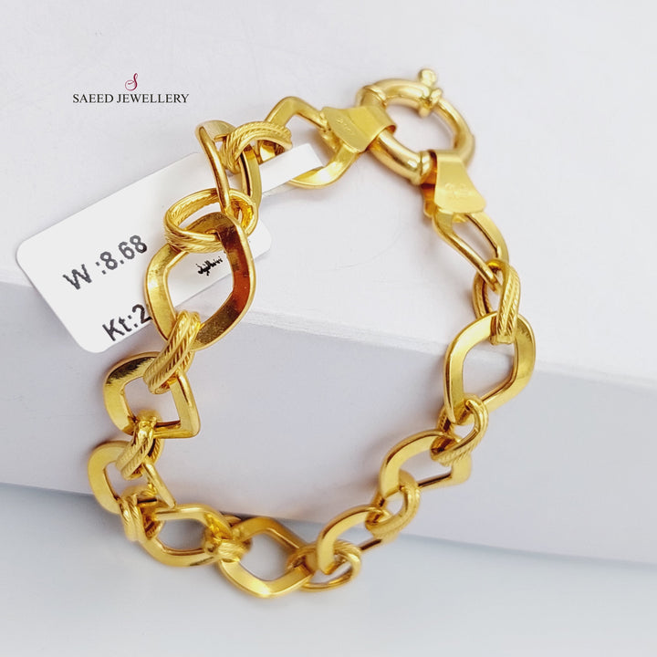 21K Gold Fancy Bracelet by Saeed Jewelry - Image 3