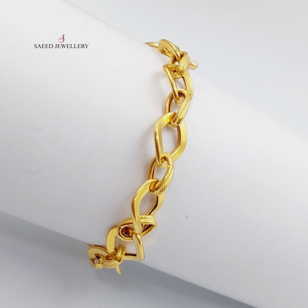 21K Gold Fancy Bracelet by Saeed Jewelry - Image 1