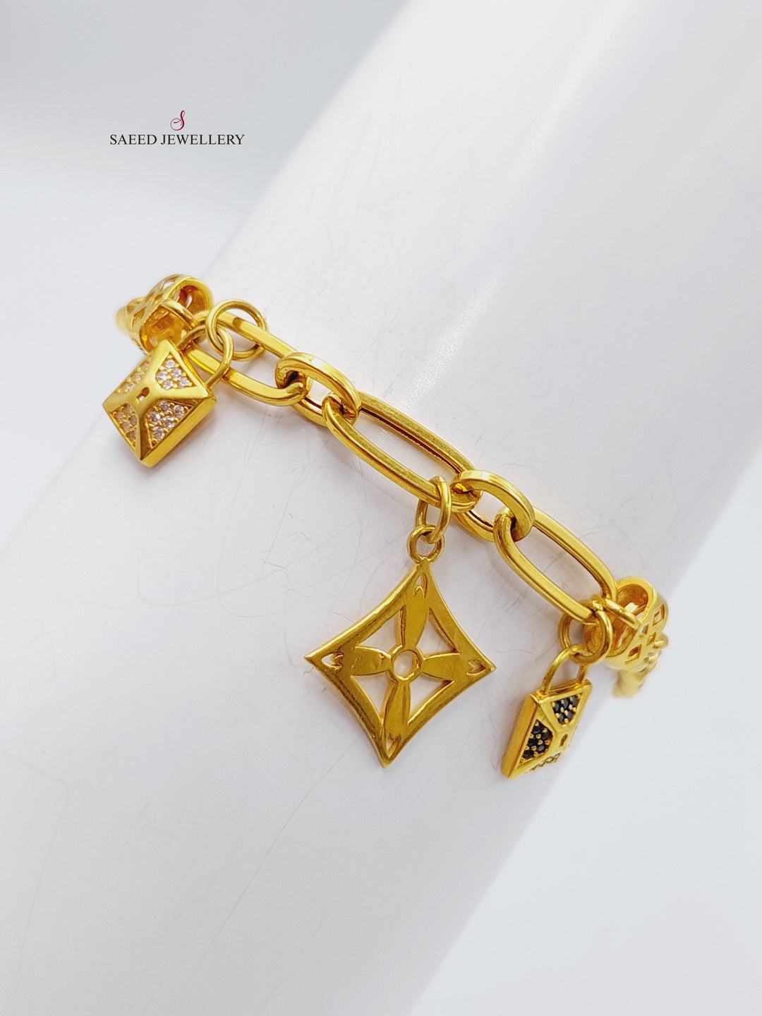 21K Gold Fancy Bracelet by Saeed Jewelry - Image 2