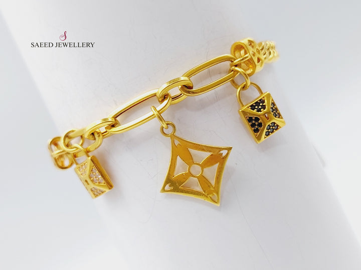 21K Gold Fancy Bracelet by Saeed Jewelry - Image 5