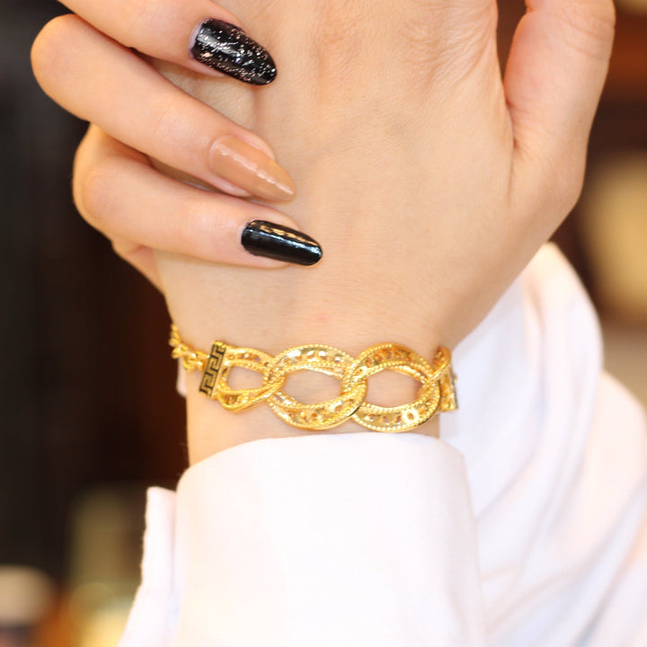 21K Gold Fancy Bracelet by Saeed Jewelry - Image 2