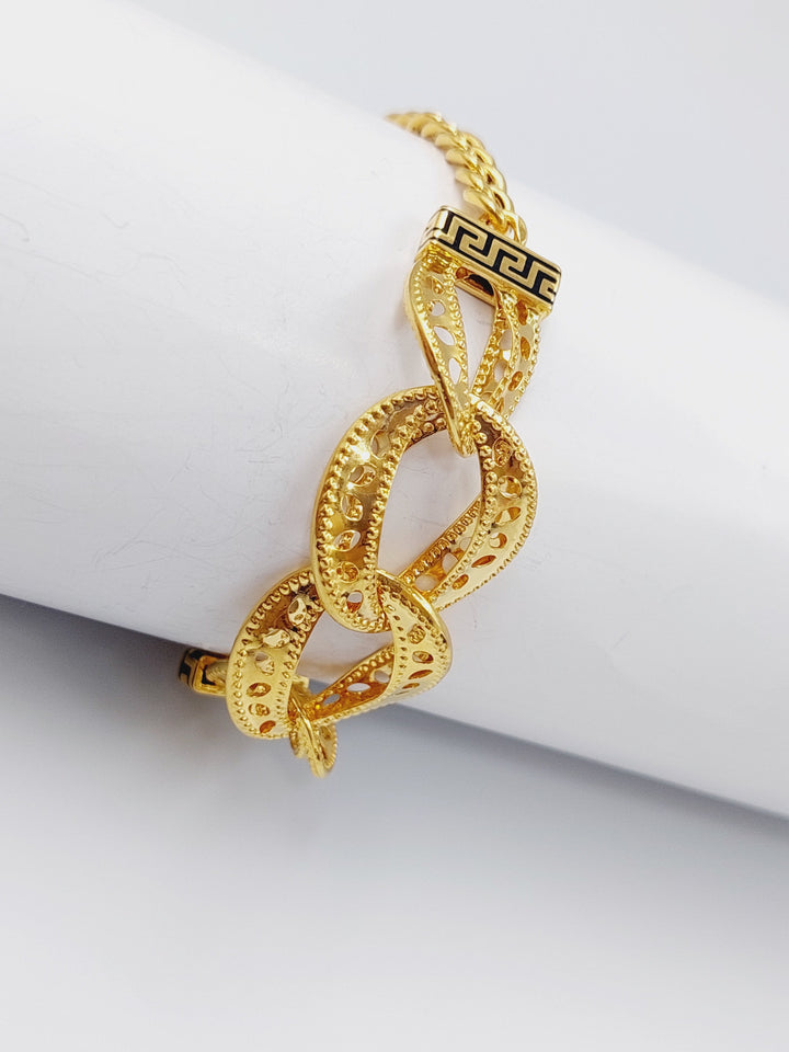 21K Gold Fancy Bracelet by Saeed Jewelry - Image 3