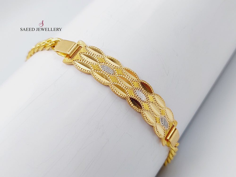 21K Gold Fancy Bracelet by Saeed Jewelry - Image 2