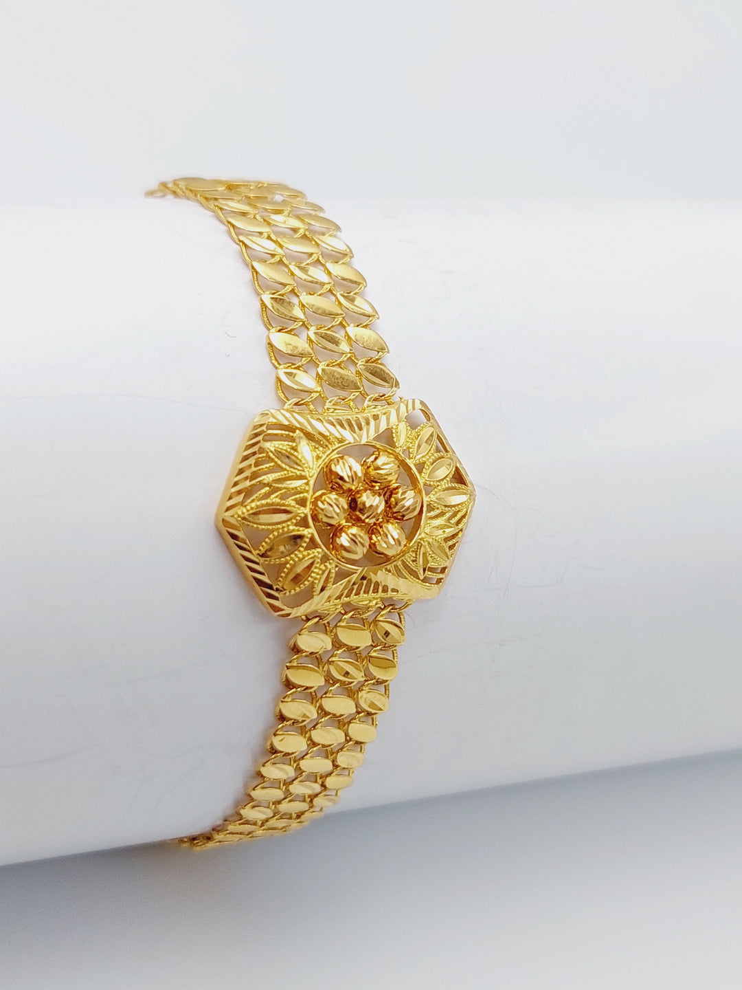 21K Gold Fancy Bracelet by Saeed Jewelry - Image 3