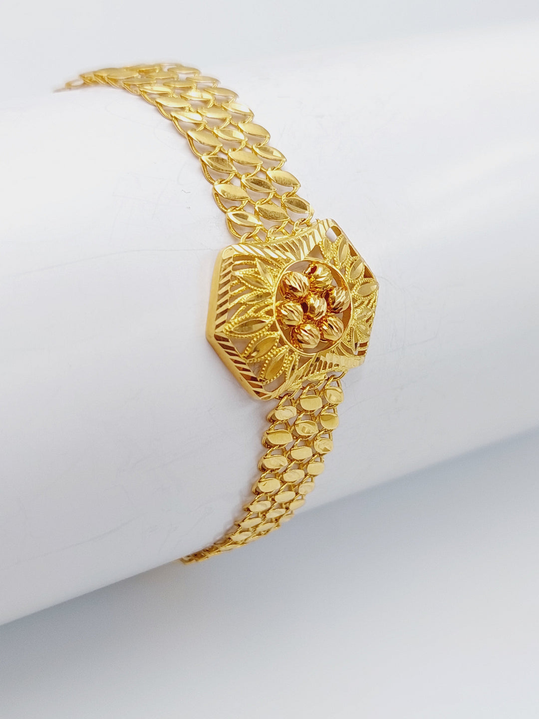 21K Gold Fancy Bracelet by Saeed Jewelry - Image 4