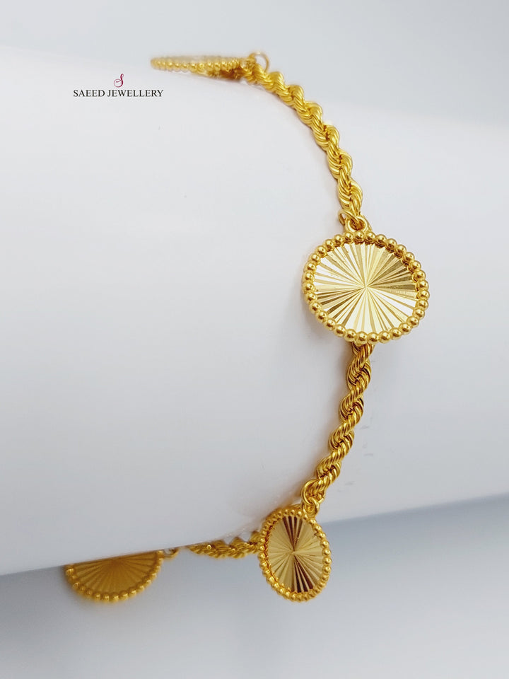 21K Gold Fancy Bracelet by Saeed Jewelry - Image 2