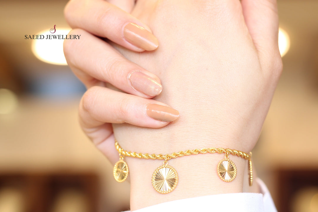 21K Gold Fancy Bracelet by Saeed Jewelry - Image 1