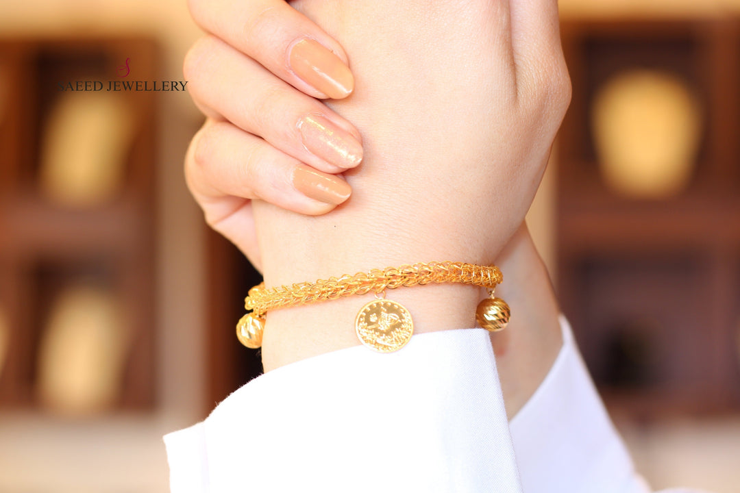 21K Gold Fancy Bracelet by Saeed Jewelry - Image 1