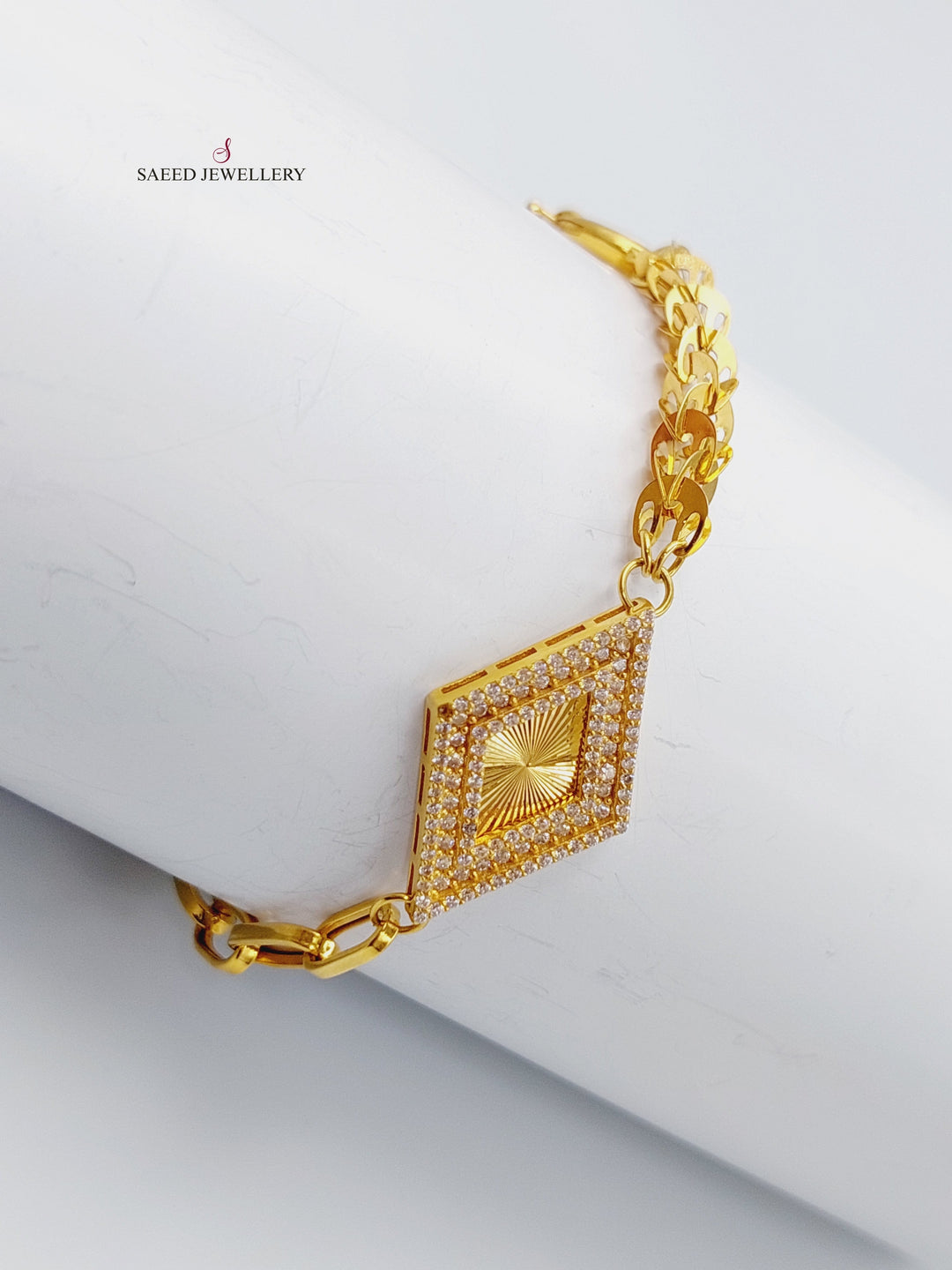 21K Gold Fancy Bracelet by Saeed Jewelry - Image 3