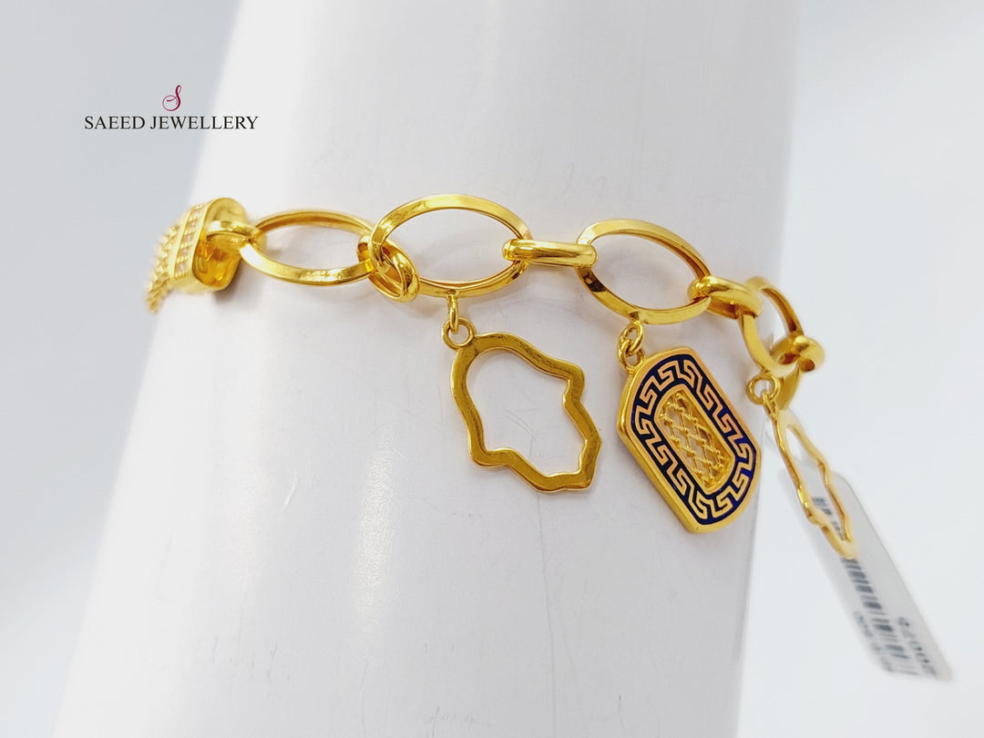 21K Gold Fancy Bracelet by Saeed Jewelry - Image 2