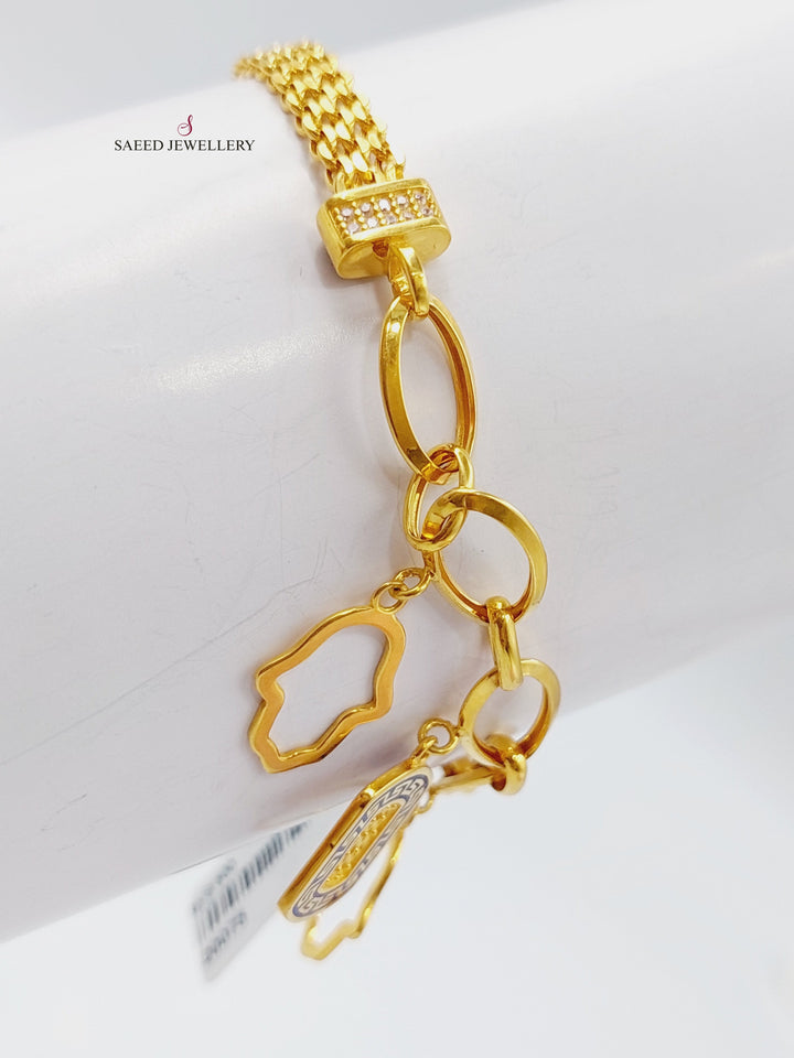 21K Gold Fancy Bracelet by Saeed Jewelry - Image 4