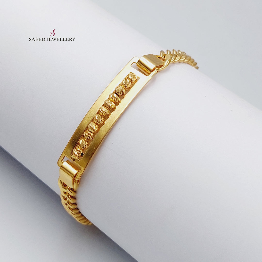 21K Gold Fancy Chain Bracelet by Saeed Jewelry - Image 7