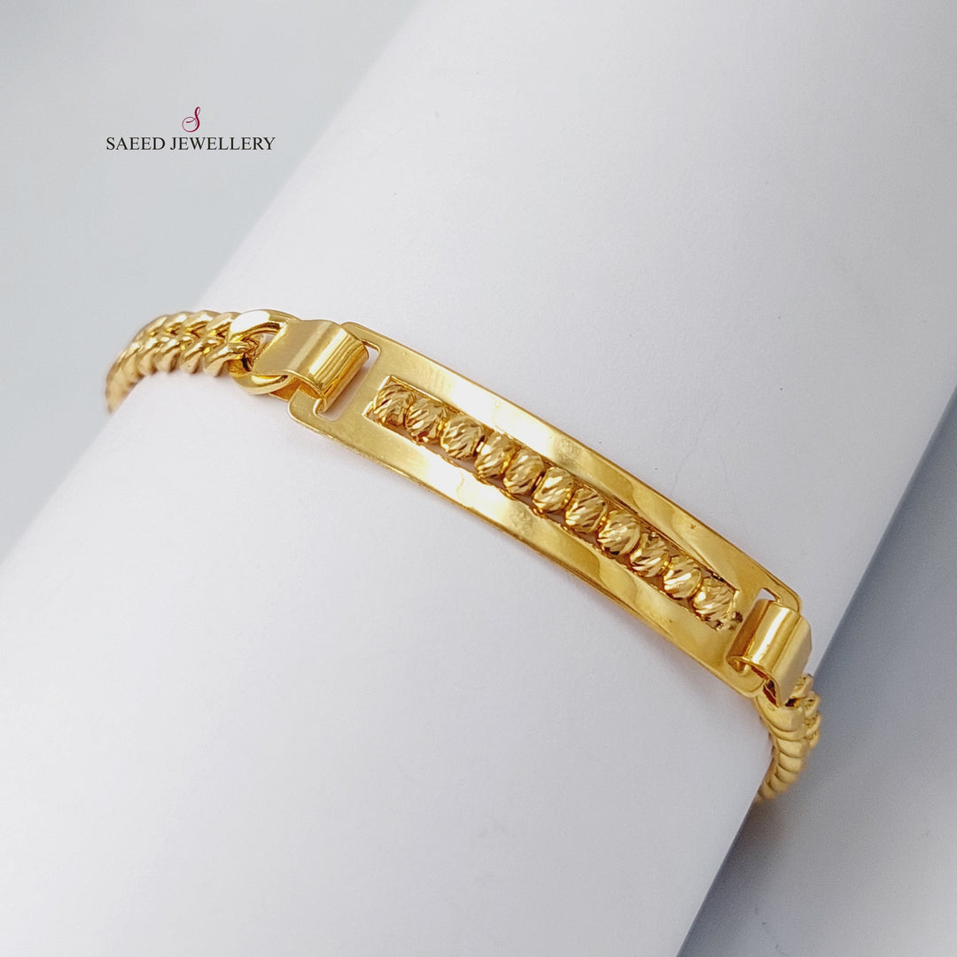 21K Gold Fancy Chain Bracelet by Saeed Jewelry - Image 1