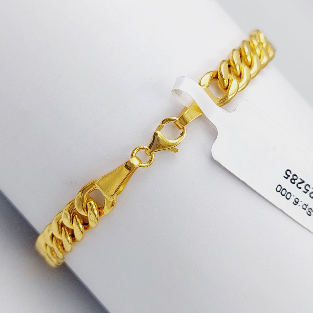 21K Gold Fancy Chain Bracelet by Saeed Jewelry - Image 3