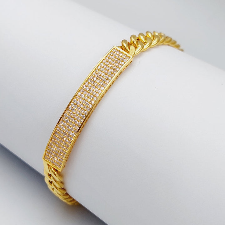 21K Gold Fancy Chain Bracelet by Saeed Jewelry - Image 4