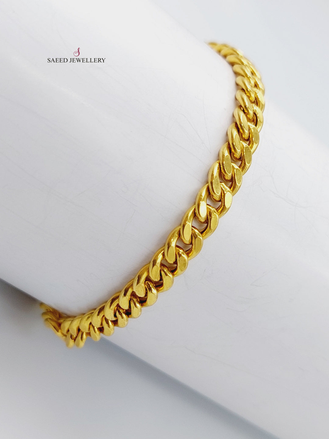 21K Gold Fancy Chain Bracelet by Saeed Jewelry - Image 9