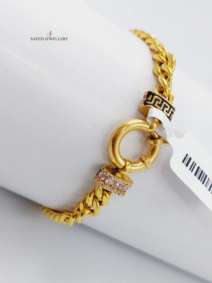 21K Gold Fancy Chain Bracelet by Saeed Jewelry - Image 7