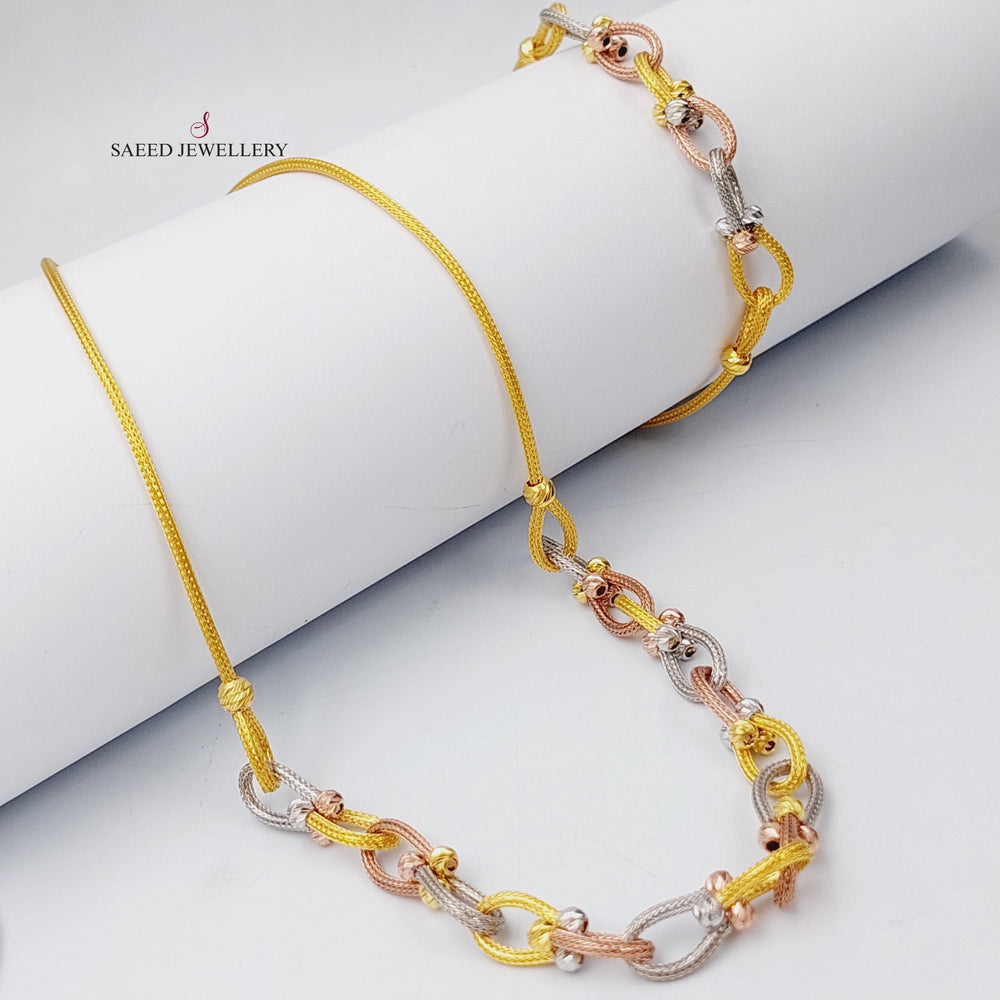 21K Gold Fancy Colored Necklace by Saeed Jewelry - Image 2