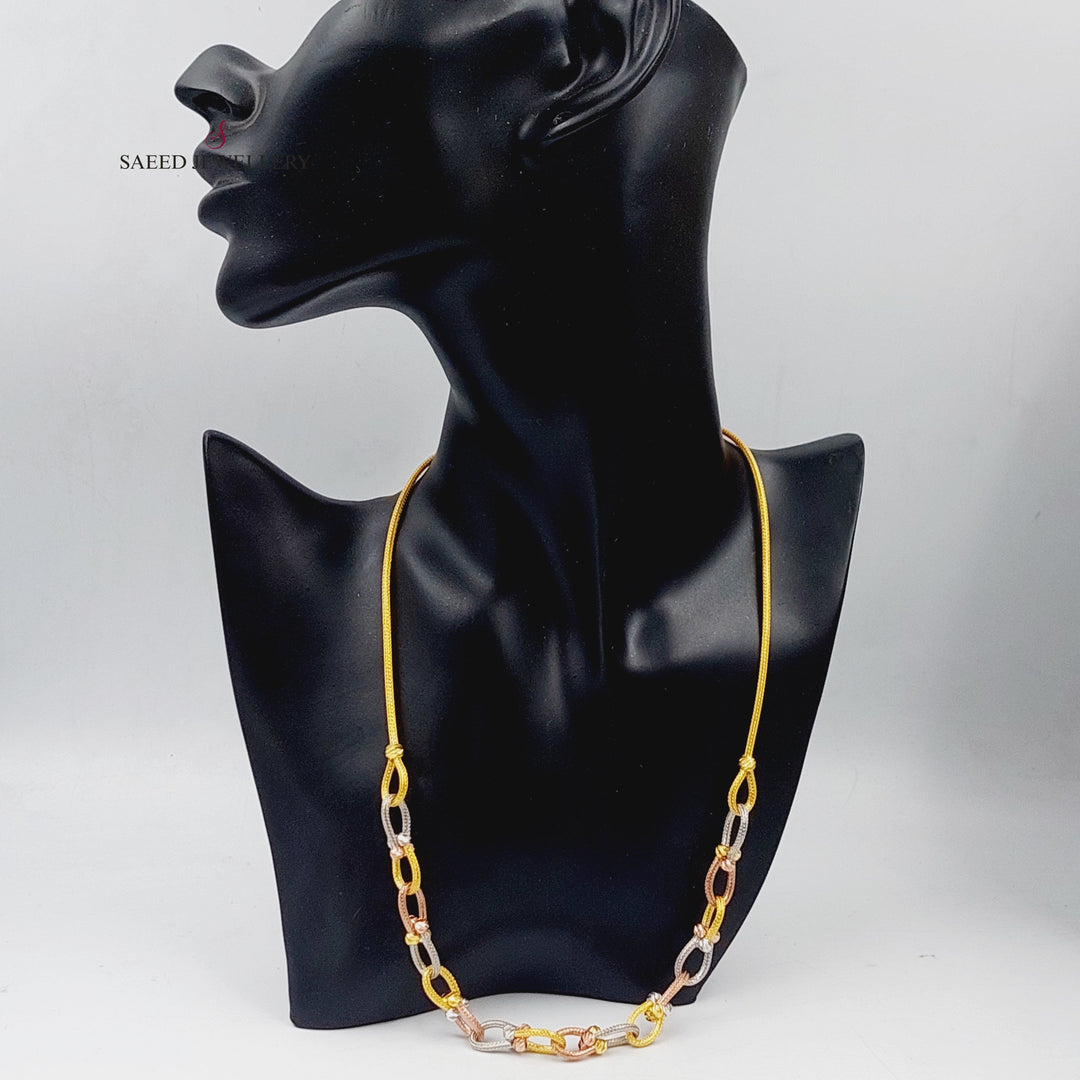 21K Gold Fancy Colored Necklace by Saeed Jewelry - Image 1