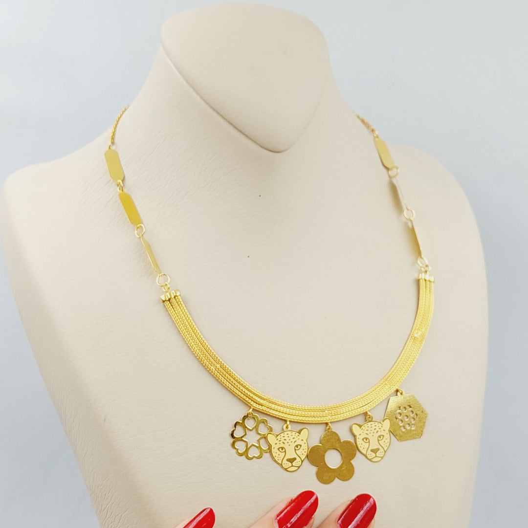 21K Gold Fancy Danadish Necklace by Saeed Jewelry - Image 1