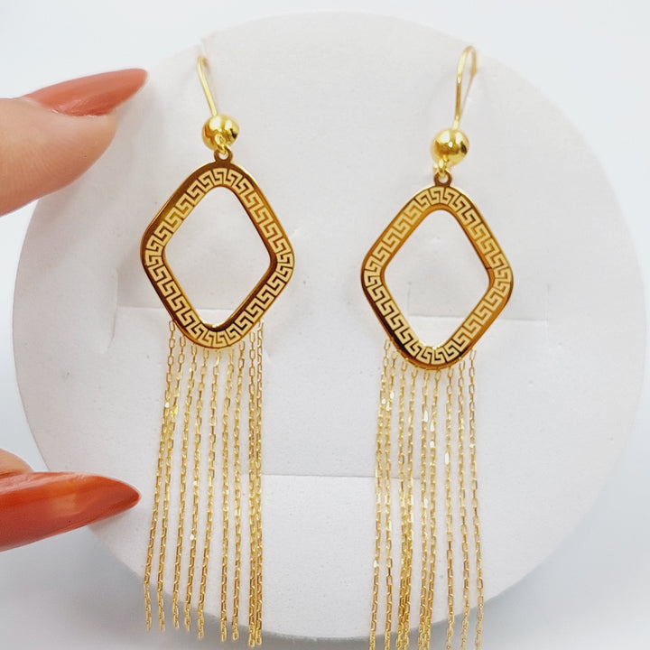 21K Gold Fancy Earrings by Saeed Jewelry - Image 1