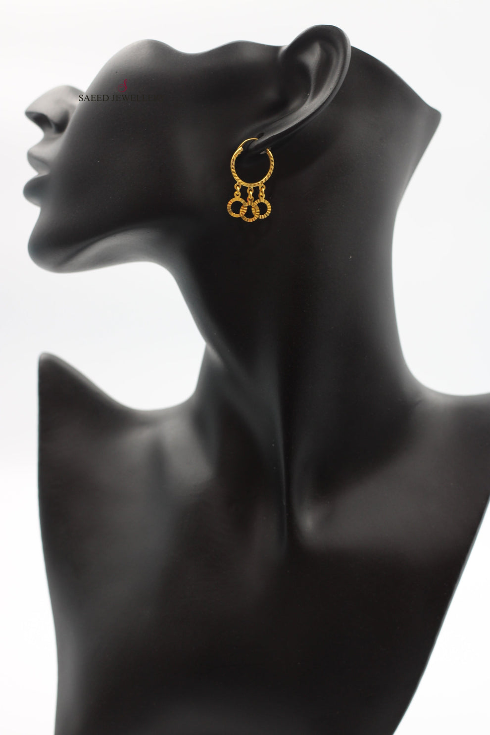 21K Gold Fancy Earrings by Saeed Jewelry - Image 5