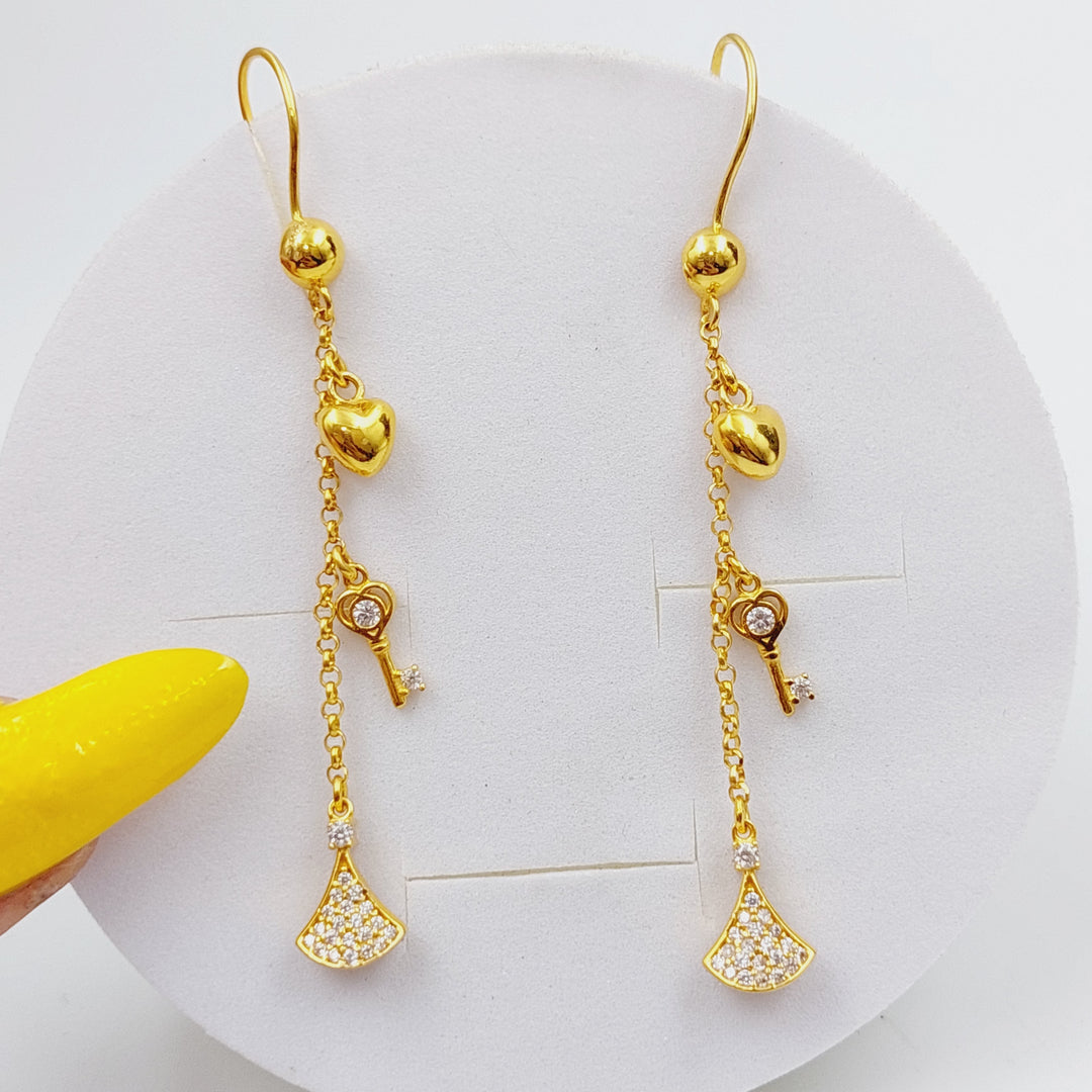 21K Gold Fancy Earrings by Saeed Jewelry - Image 1