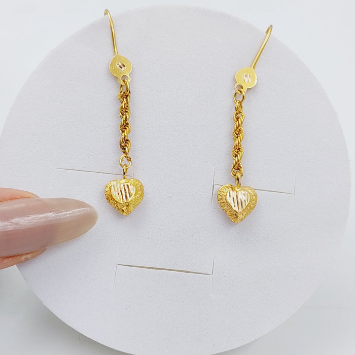 21K Gold Fancy Earrings by Saeed Jewelry - Image 1