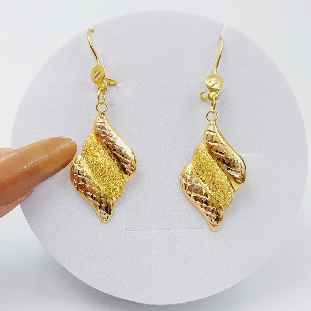 21K Gold Fancy Earrings by Saeed Jewelry - Image 1