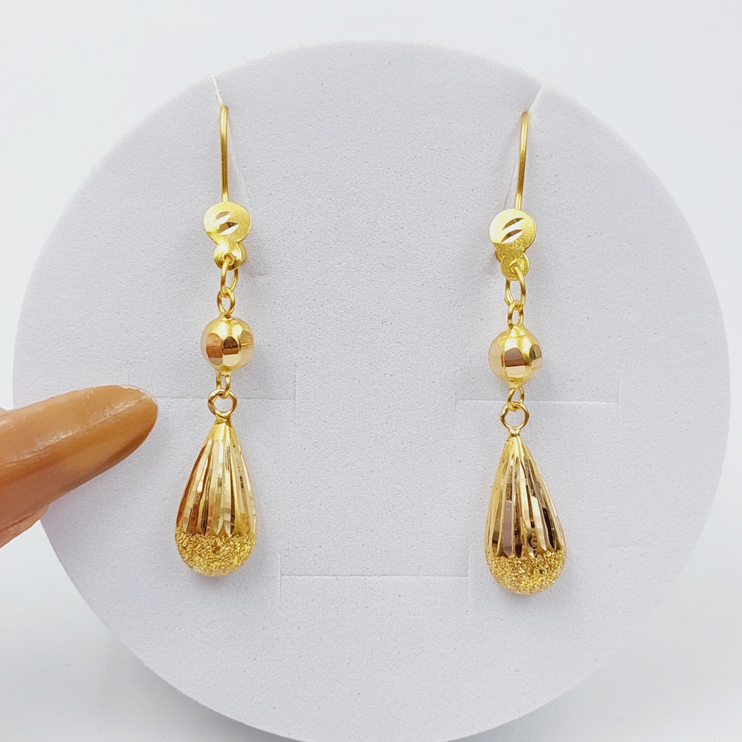 21K Gold Fancy Earrings by Saeed Jewelry - Image 1