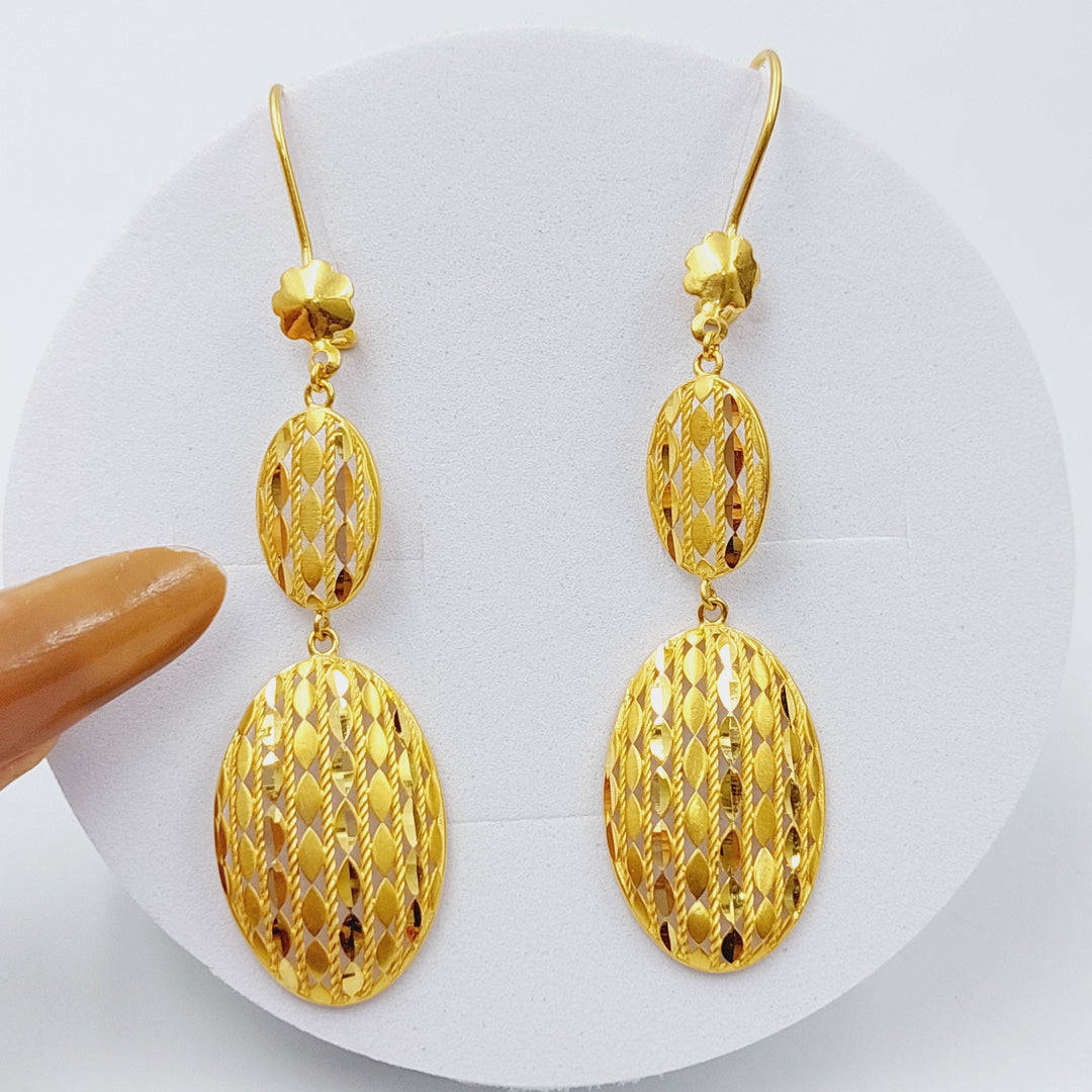 21K Gold Fancy Earrings by Saeed Jewelry - Image 1