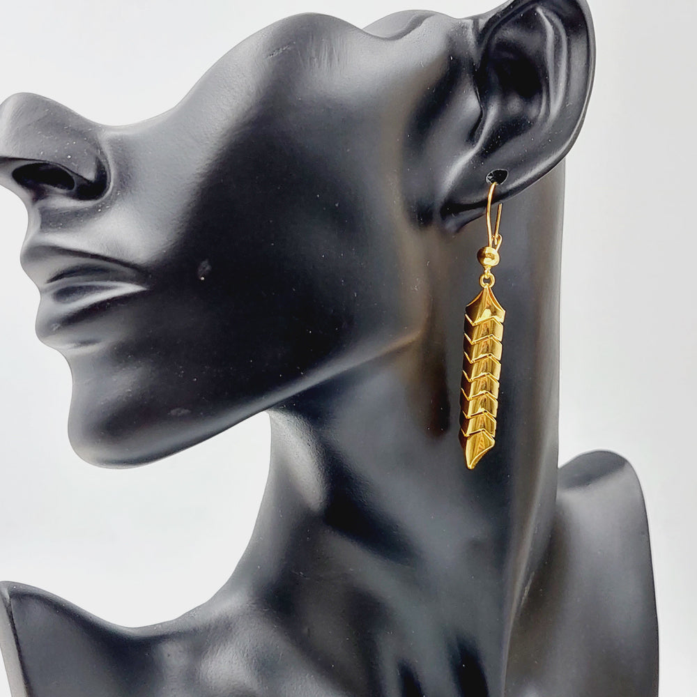 21K Gold Fancy Earrings by Saeed Jewelry - Image 2