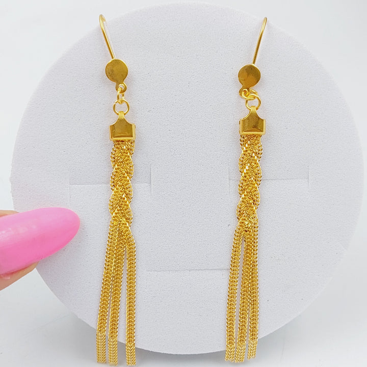 21K Gold Fancy Earrings by Saeed Jewelry - Image 1