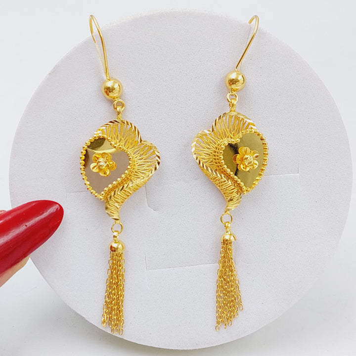 21K Gold Fancy Earrings by Saeed Jewelry - Image 1