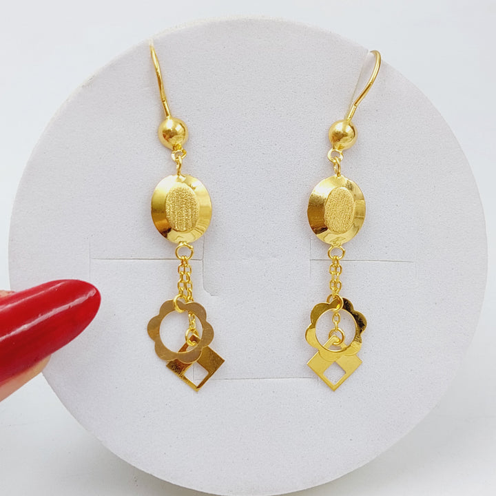 21K Gold Fancy Earrings by Saeed Jewelry - Image 1