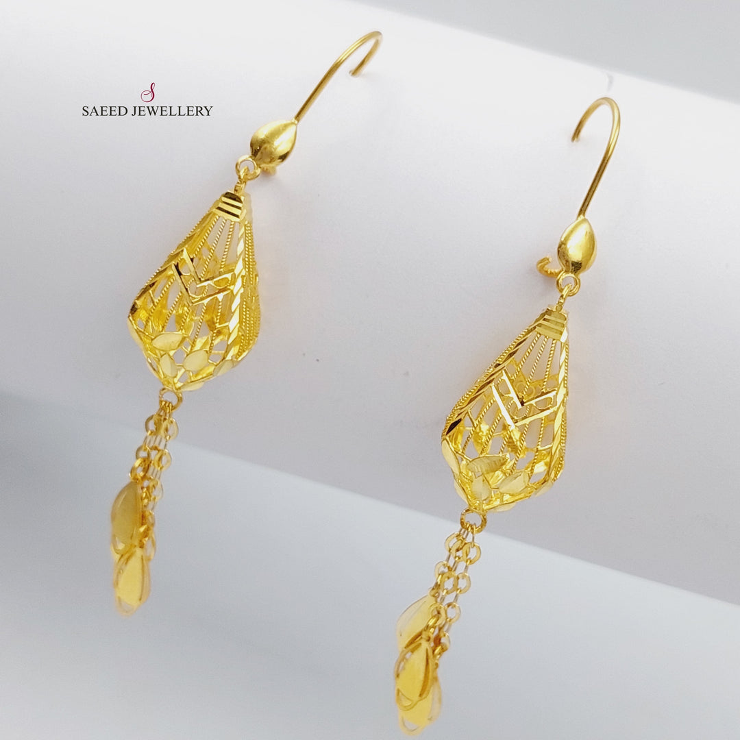 21K Fancy Earrings – Saeed Jewelry - Main Image