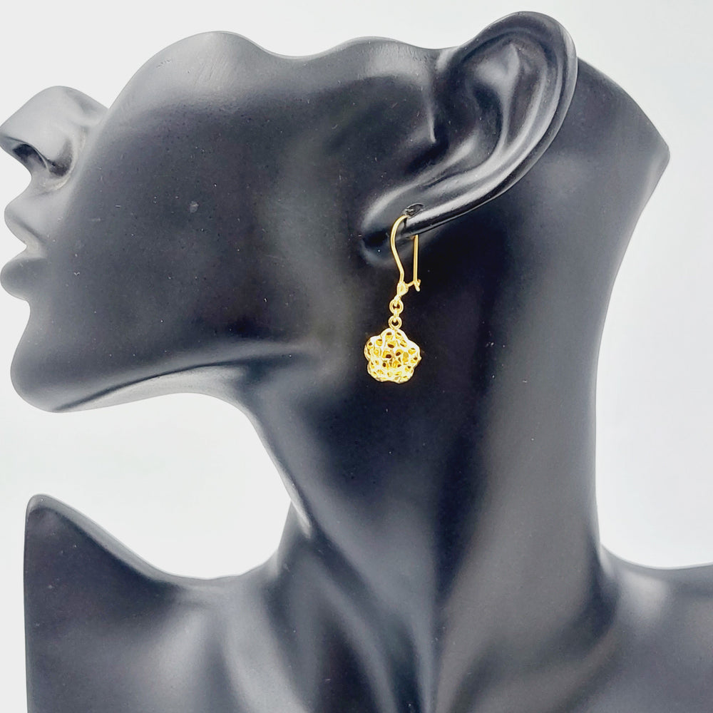 21K Gold Fancy Earrings by Saeed Jewelry - Image 2