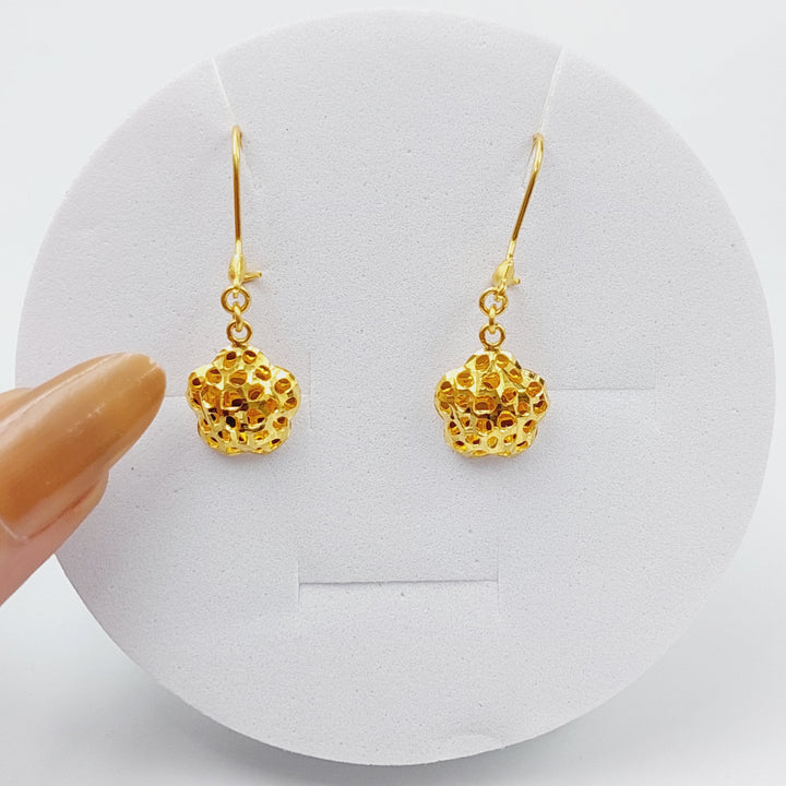 21K Gold Fancy Earrings by Saeed Jewelry - Image 1