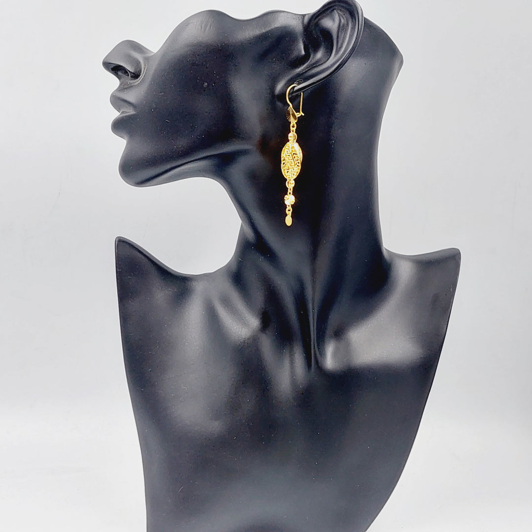 21K Gold Fancy Earrings by Saeed Jewelry - Image 1