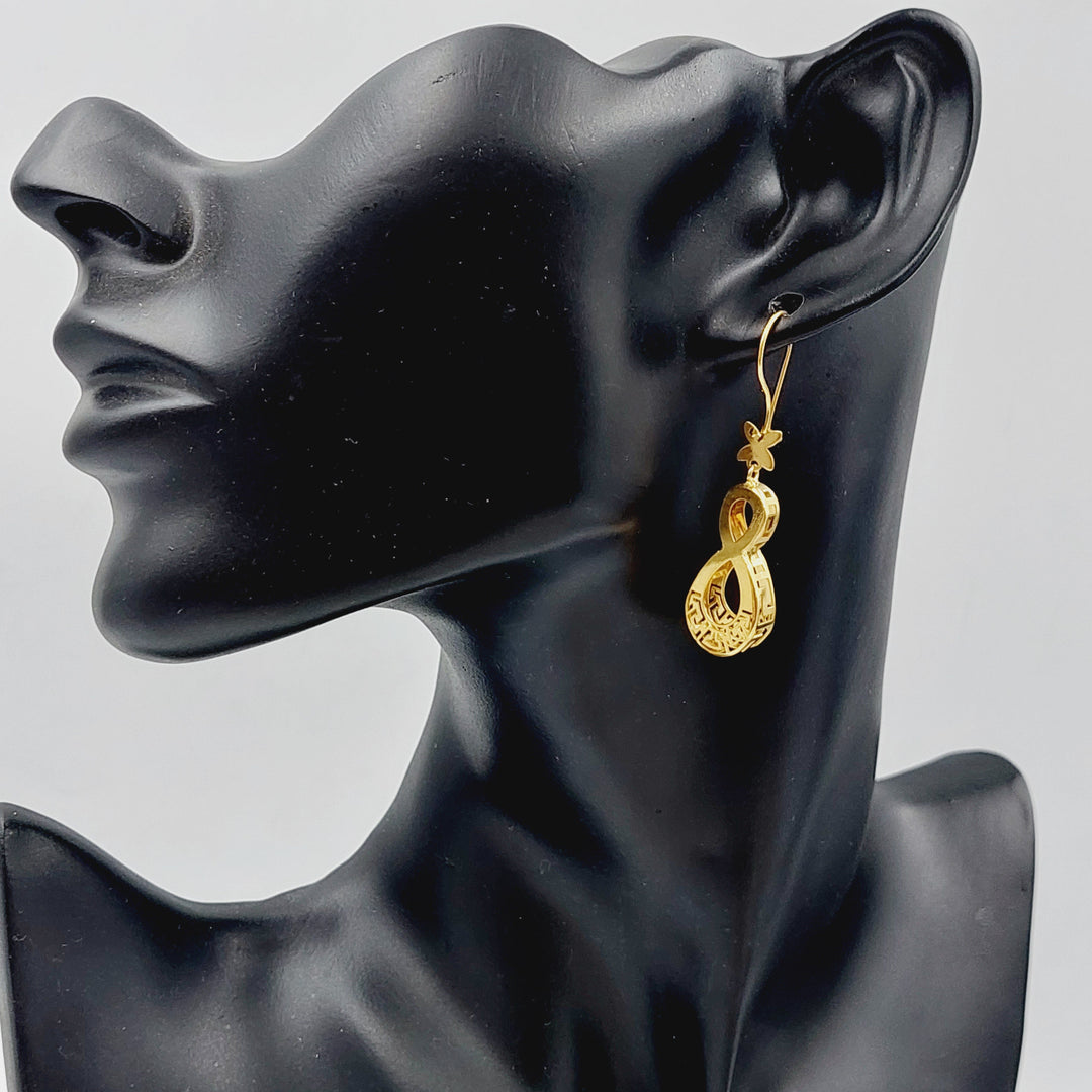 21K Gold Fancy Earrings by Saeed Jewelry - Image 2