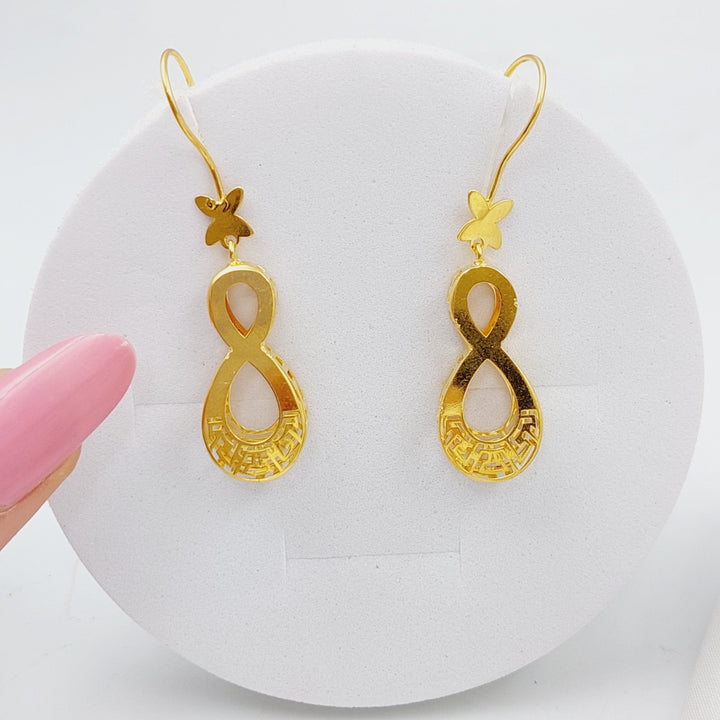 21K Gold Fancy Earrings by Saeed Jewelry - Image 4