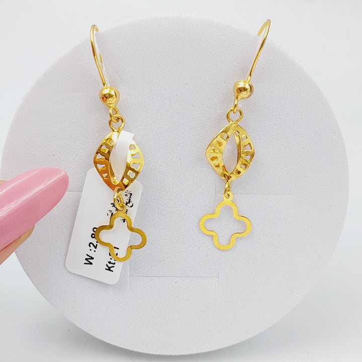 21K Gold Fancy Earrings by Saeed Jewelry - Image 1