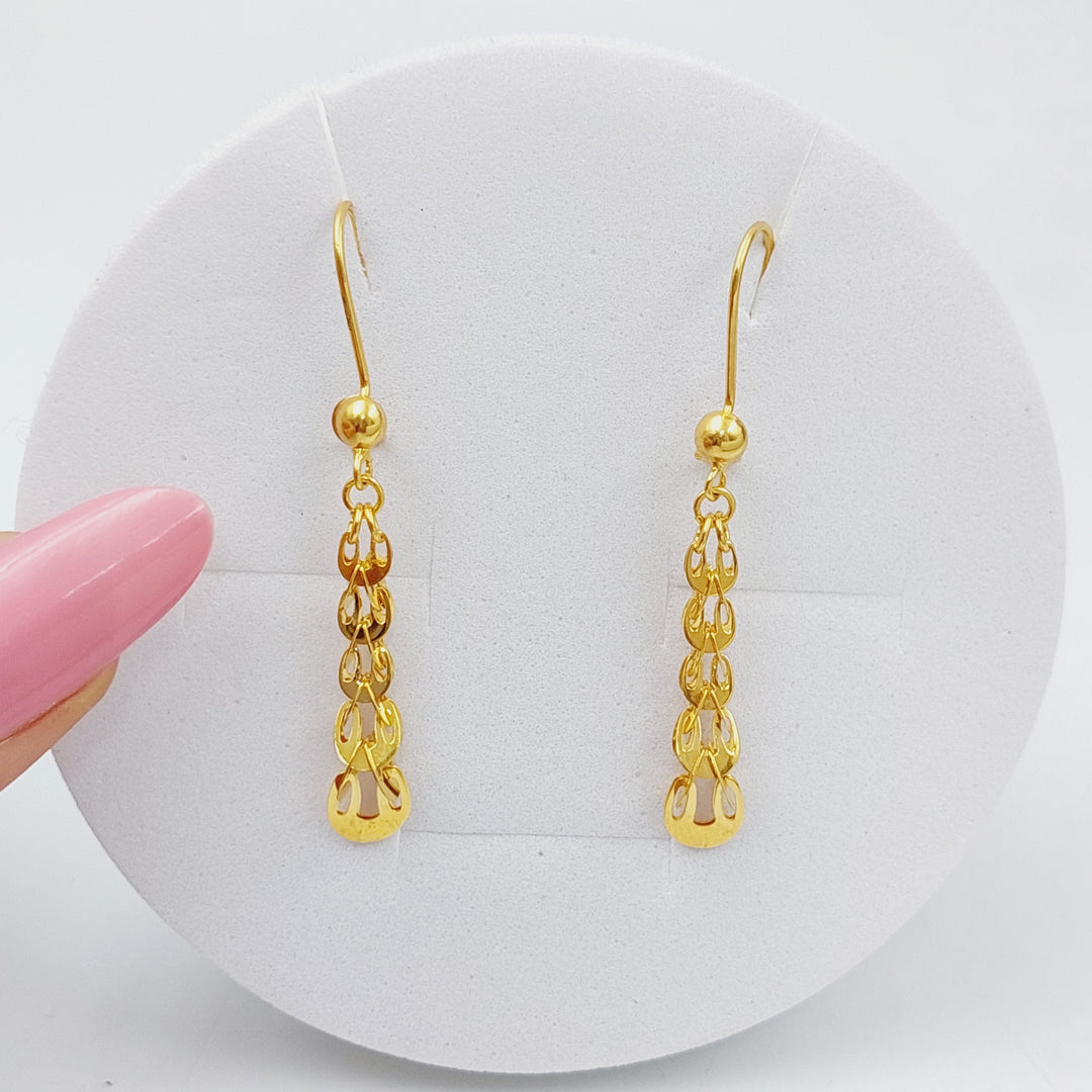 21K Gold Fancy Earrings by Saeed Jewelry - Image 1