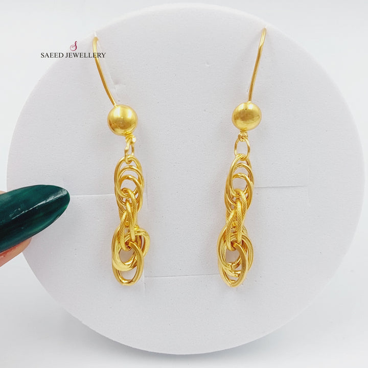 21K Gold Fancy Earrings by Saeed Jewelry - Image 1