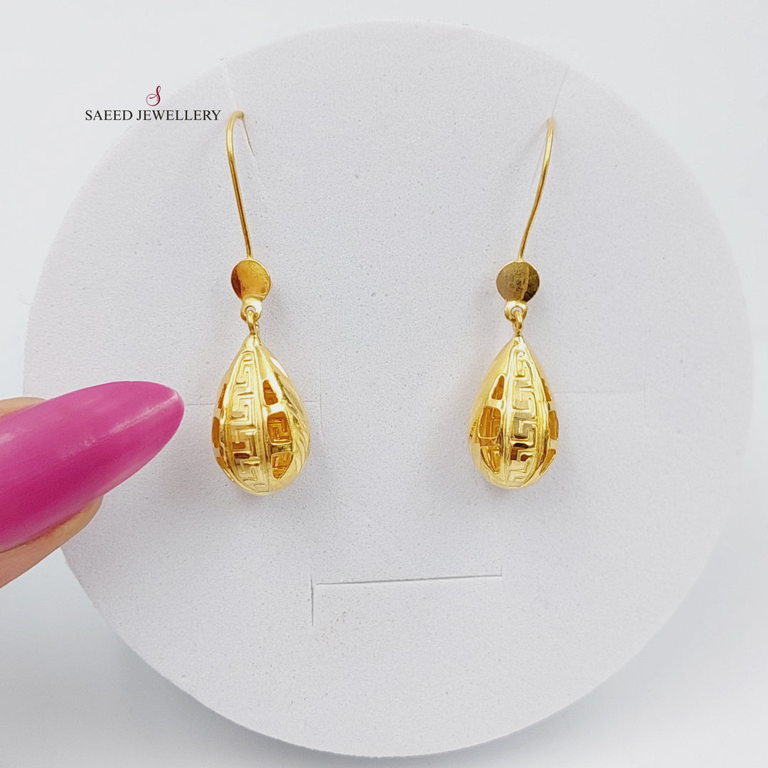 21K Gold Fancy Earrings by Saeed Jewelry - Image 1