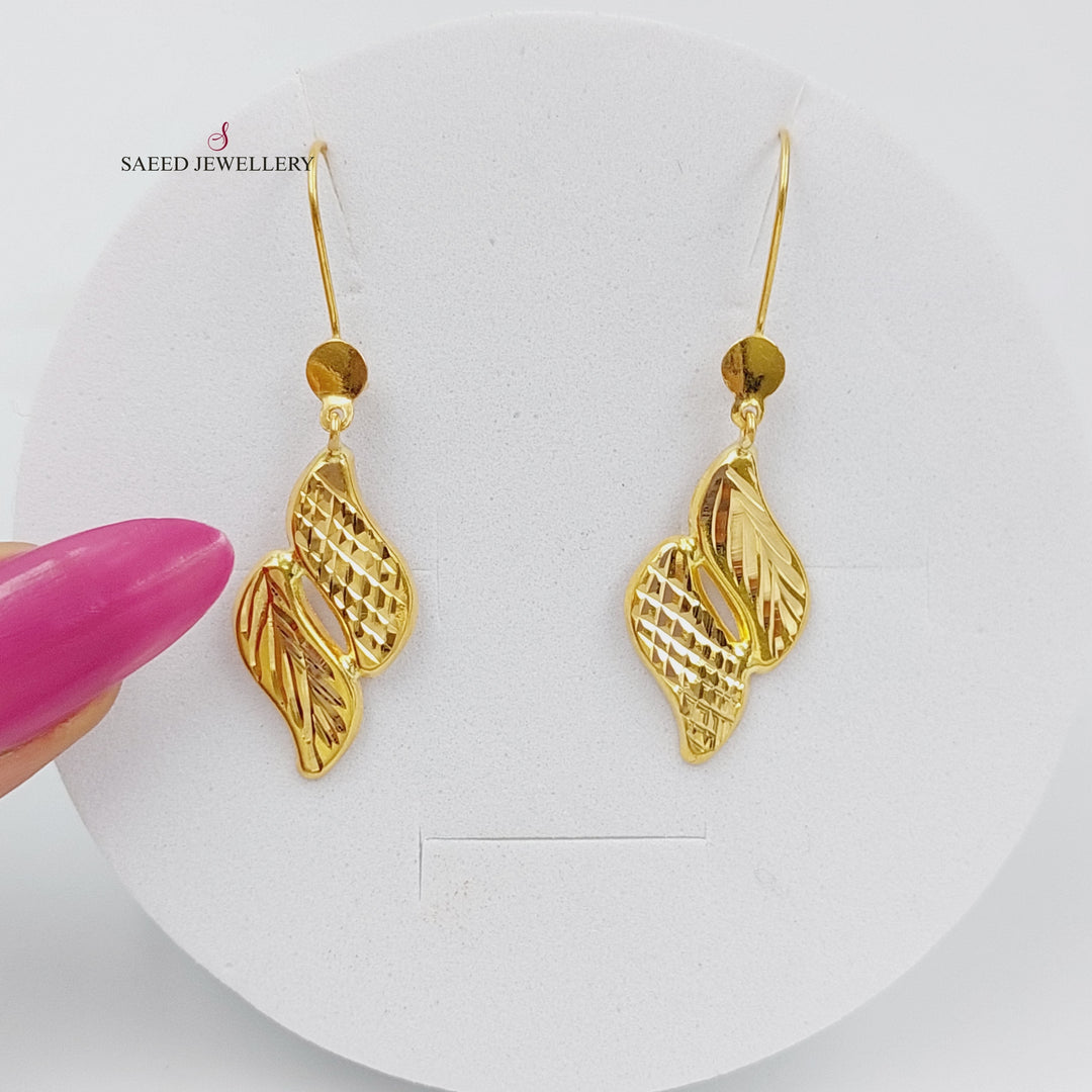 21K Gold Fancy Earrings by Saeed Jewelry - Image 1